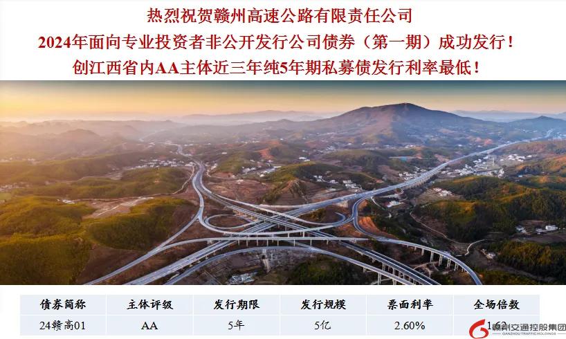 喜報(bào)！贛州交控集團(tuán)接連在資本市場(chǎng)發(fā)行債券成功！